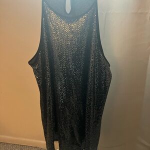 Torrid Black Sequin Blouse